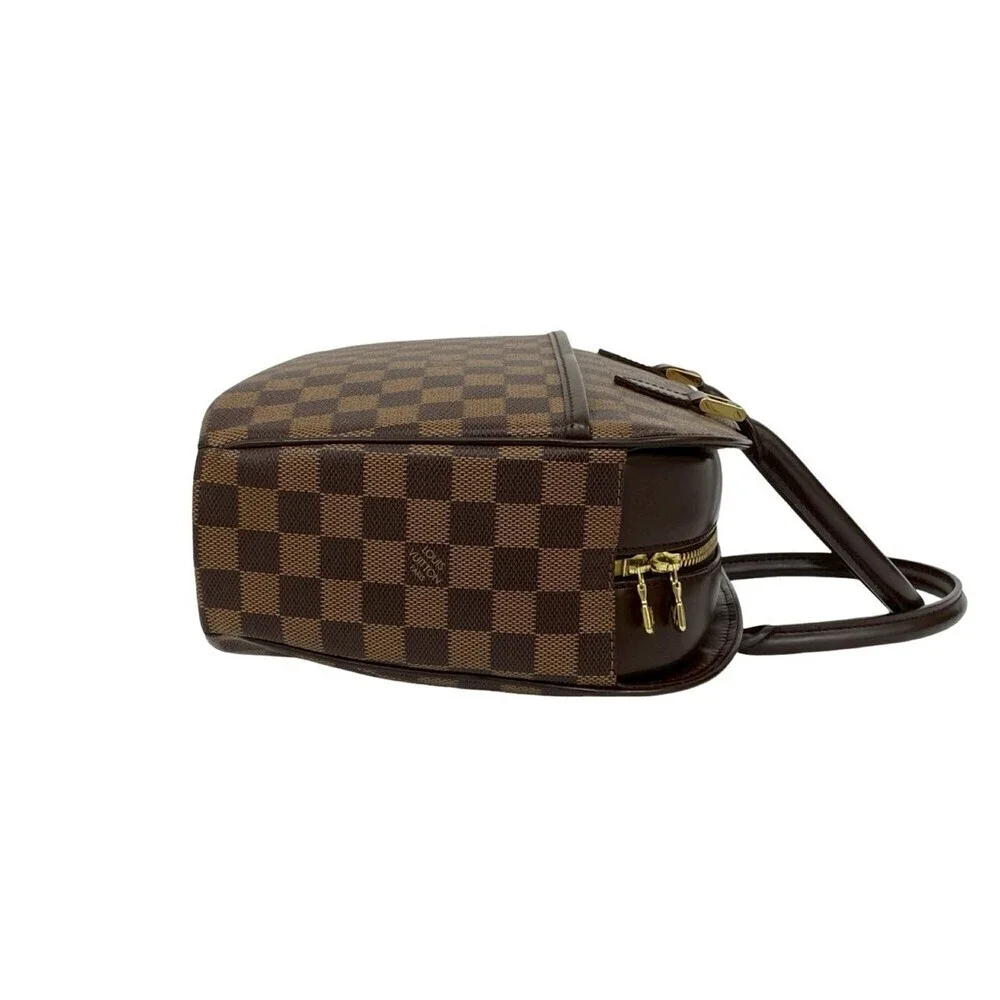 LOUIS VUITTON Brown Damier Leather Boston Bag